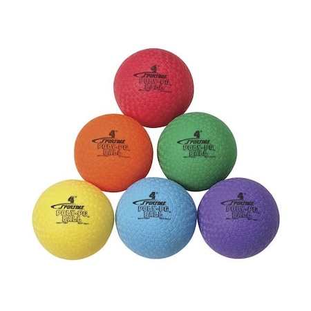 Sportime BALL POLY PG 7 INCH ASST COLORS - SET OF 6 PK 111000017